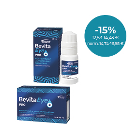 Bevita Eye Pro 20x0,5 ml tai/eller 10 ml Kuivasilmäisyyden hoitoon / För behandling av torra ögon