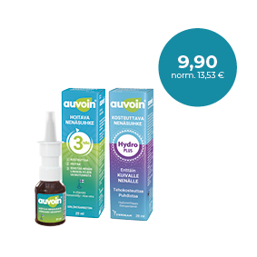 Auvoin nenäsuihke / nässpray Kuiva nenä? / Torr näsa?