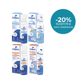 Sterimar merivesi-nenäsuihkeet / nässprayer med havsvatten 50-100 ml Hengitä paremmin / Andas fritt