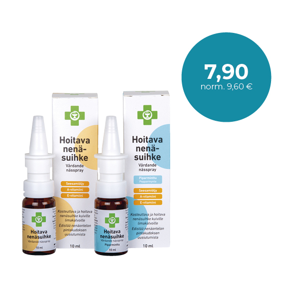 APTEEKKI Hoitavat nenäsuihkeet / Vårdande nässprayer 10 ml Hoida nenääsi / Vårda din näsa