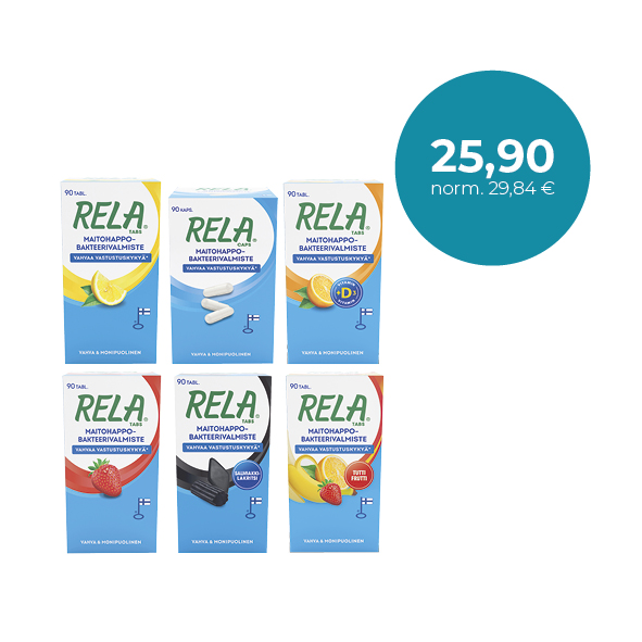 Rela Tabs tai / eller Caps 90 kpl/st Vahvaa vastustuskykyä / Stark motståndskraft